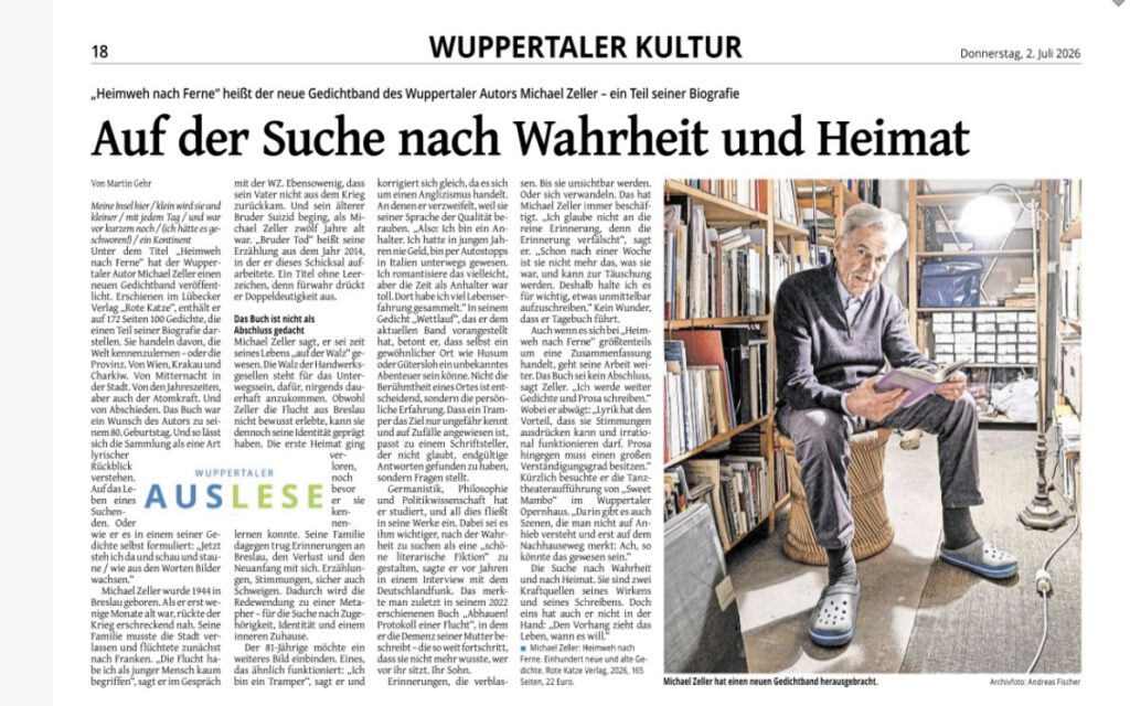 Zeitungsartikel Auf der Suche nach Wahrheit und Heimat